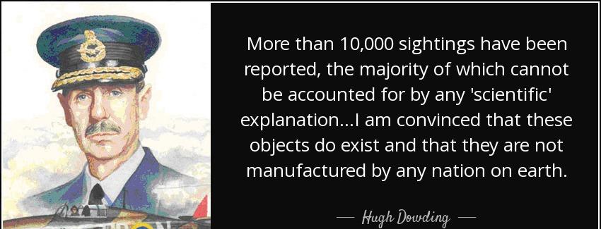 quote more than 10 000 sightings have been reported the majority of which cannot be accounted hugh dowding Quotes