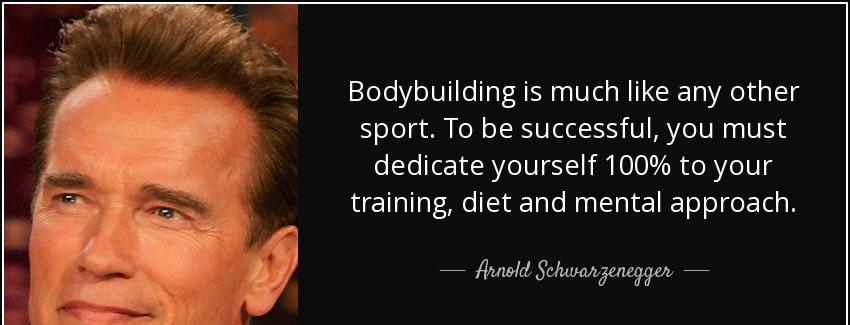 quote bodybuilding is much like any other sport to be successful you must dedicate yourself arnold schwarzenegger Quotes