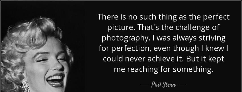 quote there is no such thing as the perfect picture that s the challenge of photography i phil stern Quotes