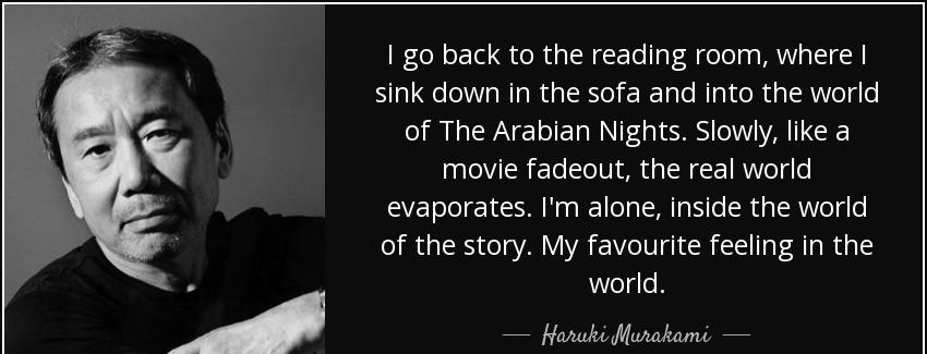 quote i go back to the reading room where i sink down in the sofa and into the world of the haruki murakami Quotes