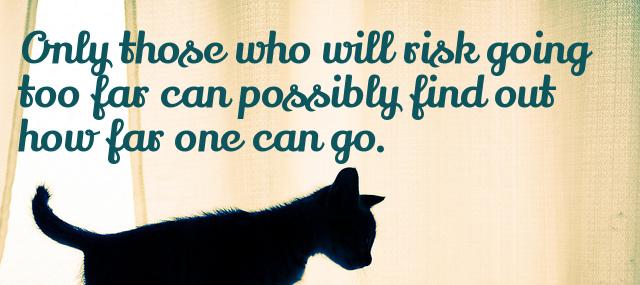 Quotation T S Eliot Only those who will risk going too far can possibly Quotes