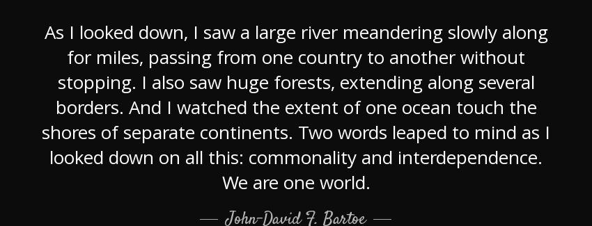 quote as i looked down i saw a large river meandering slowly along for miles passing from john david f bartoe Quotes