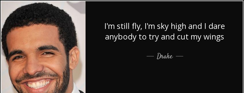 quote i m still fly i m sky high and i dare anybody to try and cut my wings drake Quotes
