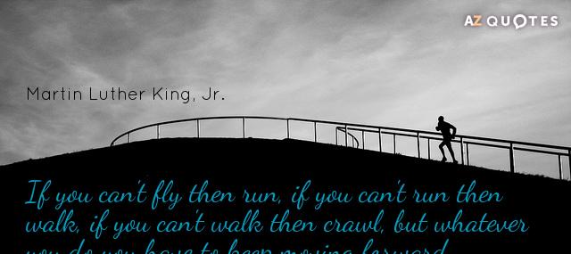 Quotation Martin Luther King Jr If you can t fly then run if you can Quotes