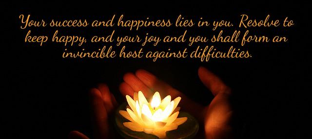 Quotation Helen Keller Your success and happiness lies in you Resolve to keep Quotes