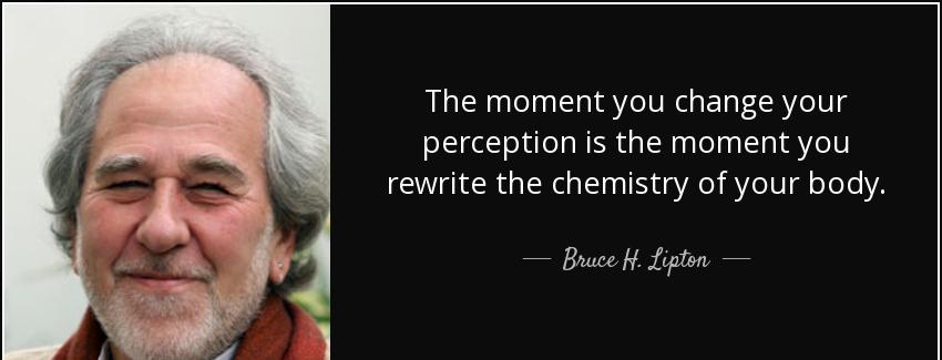 quote the moment you change your perception is the moment you rewrite the chemistry of your bruce h lipton Quotes