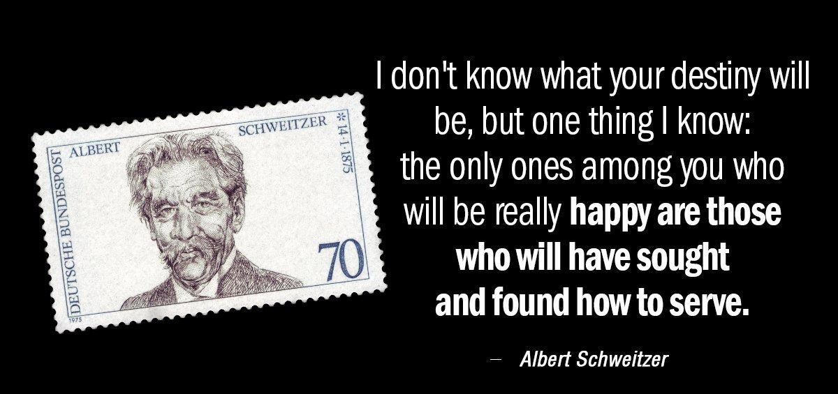 Quotation Albert Schweitzer I don t know what your destiny will be but Quotes