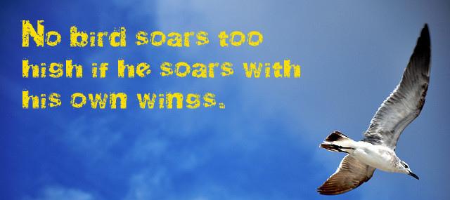 Quotation William Blake No bird soars too high if he soars with his Quotes