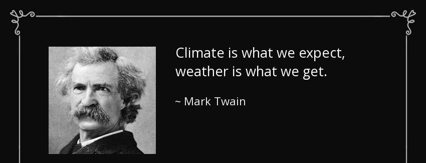 quote climate is what we expect weather is what we get mark twain Quotes