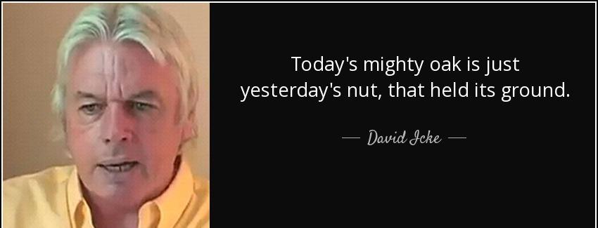 quote today s mighty oak is just yesterday s nut that held its ground david icke Quotes