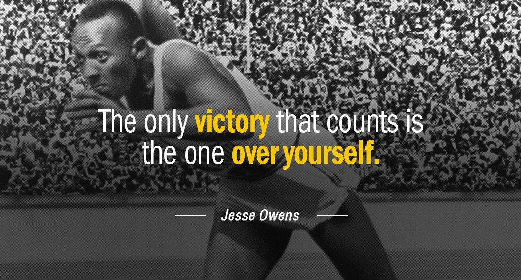 Quotation Jesse Owens The only victory that counts is the one over yourself Quotes