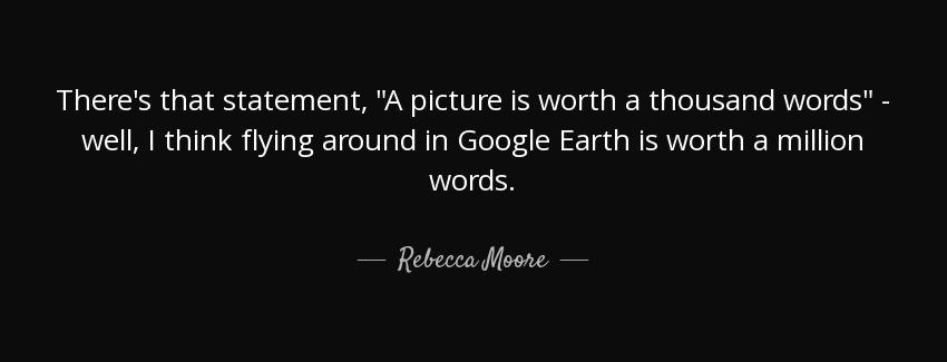 quote there s that statement a picture is worth a thousand words well i think flying around rebecca moore Quotes