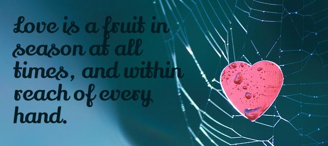 Quotation Mother Teresa Love is a fruit in season at all times and Quotes