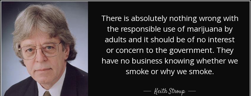 quote there is absolutely nothing wrong with the responsible use of marijuana by adults and keith stroup Quotes