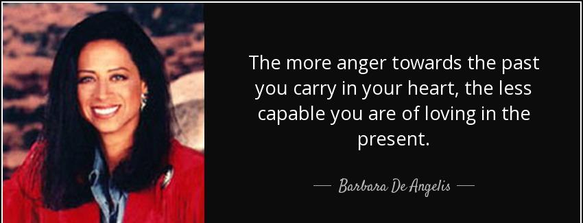 quote the more anger towards the past you carry in your heart the less capable you are of barbara de angelis Quotes