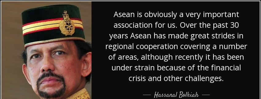quote asean is obviously a very important association for us over the past 30 years asean hassanal bolkiah Quotes