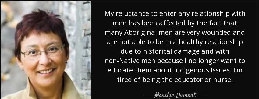 quote my reluctance to enter any relationship with men has been affected by the fact that marilyn dumont Quotes