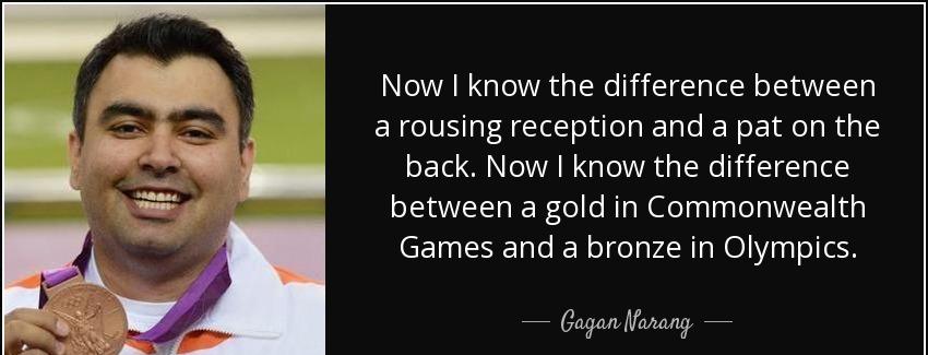 quote now i know the difference between a rousing reception and a pat on the back now i know gagan narang Quotes