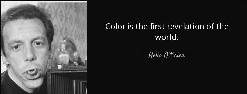 quote color is the first revelation of the world helio oiticica Quotes