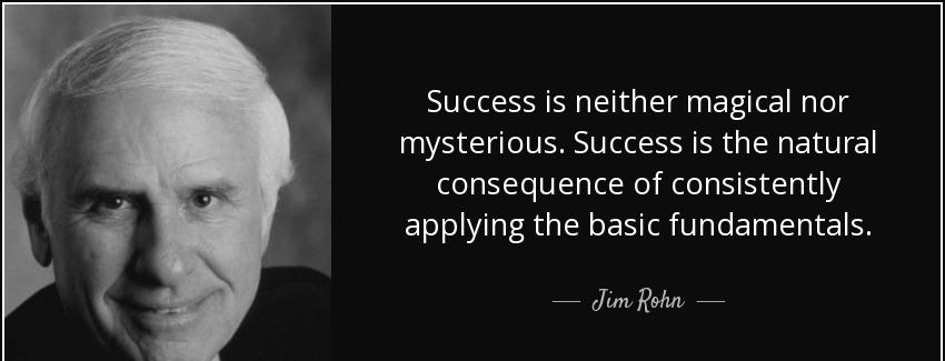 quote success is neither magical nor mysterious success is the natural consequence of consistently jim rohn Quotes