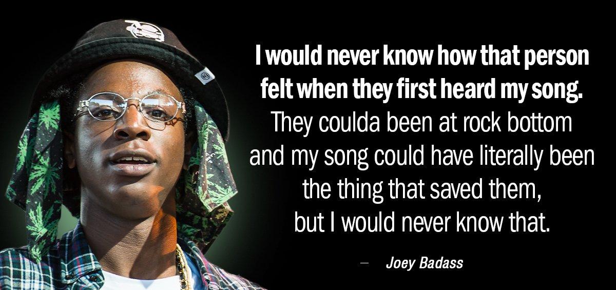 Quotation Joey Badass I would never know how that person felt when they Quotes