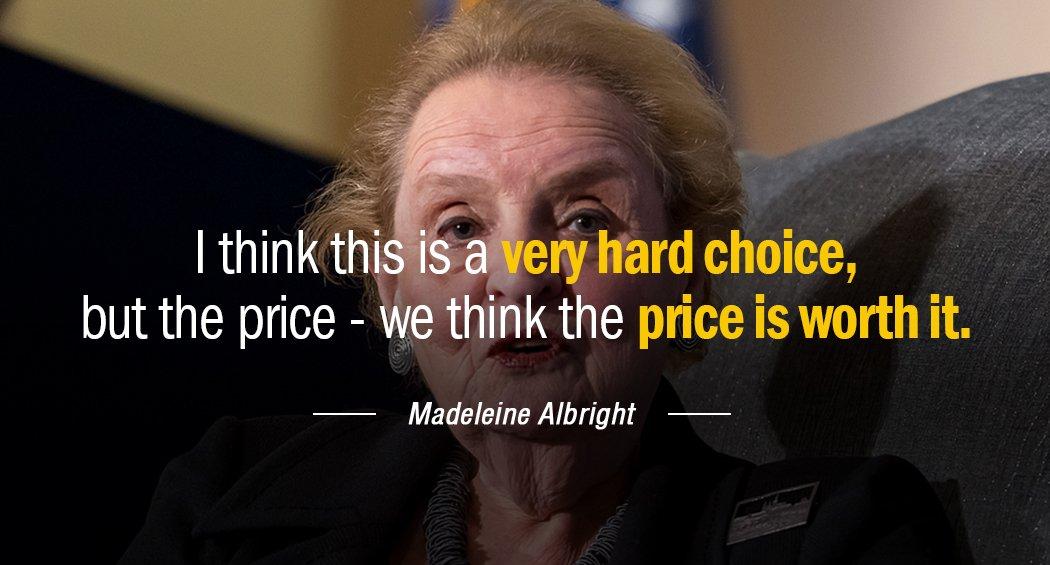 Quotation Madeleine Albright I think this is a very hard choice but the Quotes