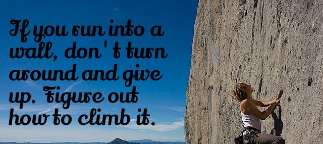 Quotation Michael Jordan If you run into a wall don t turn around Quotes