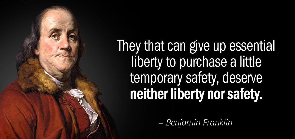 Quotation Benjamin Franklin They that can give up essential liberty to purchase a Quotes