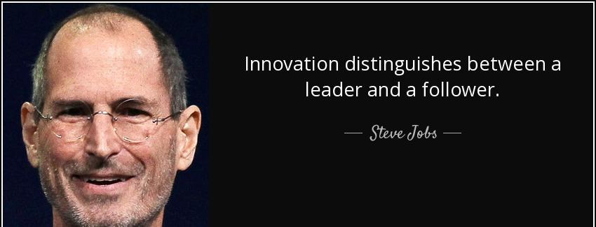 quote innovation distinguishes between a leader and a follower steve jobs Quotes