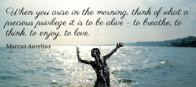 Quotation Marcus Aurelius When you arise in the morning think of what a Quotes