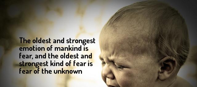 Quotation H P Lovecraft The oldest and strongest emotion of mankind is fear and Quotes