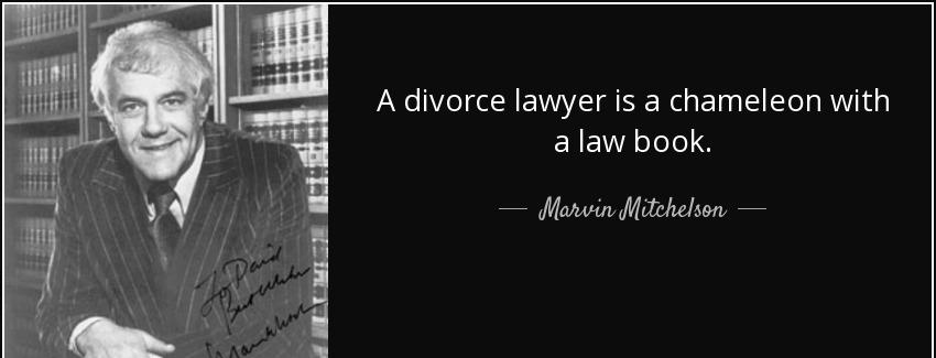 quote a divorce lawyer is a chameleon with a law book marvin mitchelson Quotes