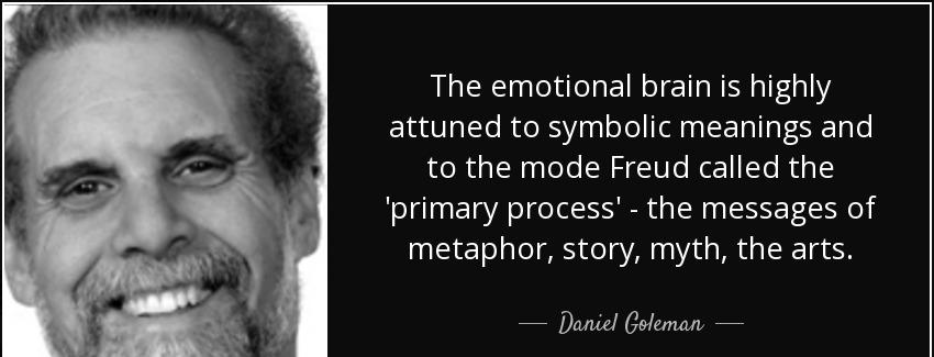 quote the emotional brain is highly attuned to symbolic meanings and to the mode freud called daniel goleman Quotes