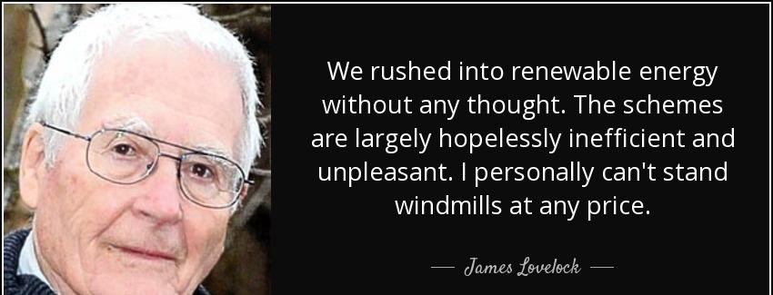 quote we rushed into renewable energy without any thought the schemes are largely hopelessly james lovelock Quotes