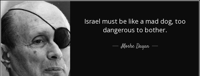 quote israel must be like a mad dog too dangerous to bother moshe dayan Quotes