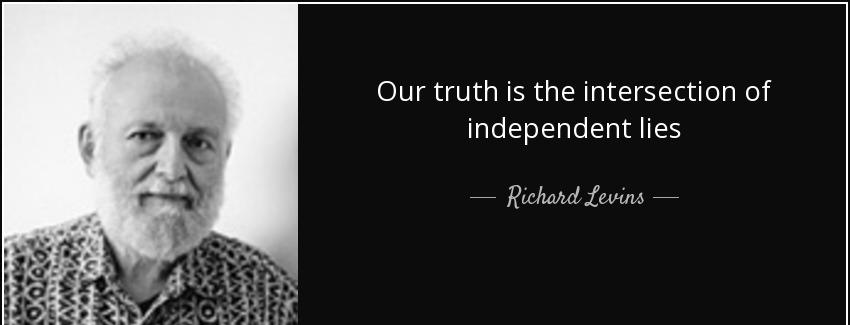 quote our truth is the intersection of independent lies richard levins Quotes