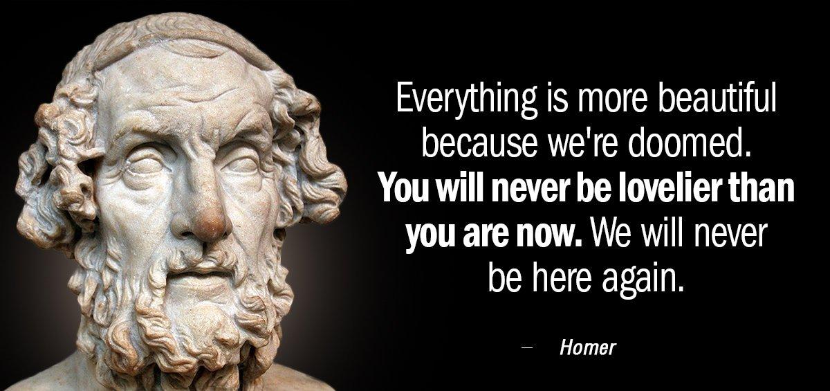 Quotation Homer Everything is more beautiful because we re doomed You will Quotes
