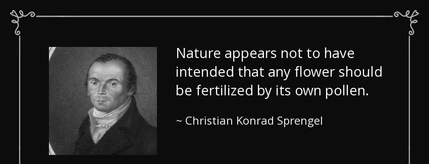 quote nature appears not to have intended that any flower should be fertilized by its own christian konrad sprengel Quotes