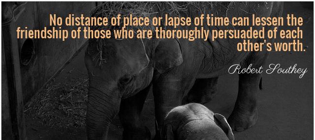 Quotation Robert Southey No distance of place or lapse of time can lessen Quotes