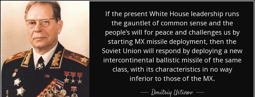quote if the present white house leadership runs the gauntlet of common sense and the people dmitriy ustinov Quotes