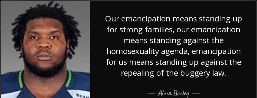 quote our emancipation means standing up for strong families our emancipation means standing alvin bailey Quotes