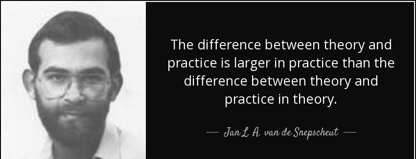quote the difference between theory and practice is larger in practice than the difference jan l a van de snepscheut Quotes