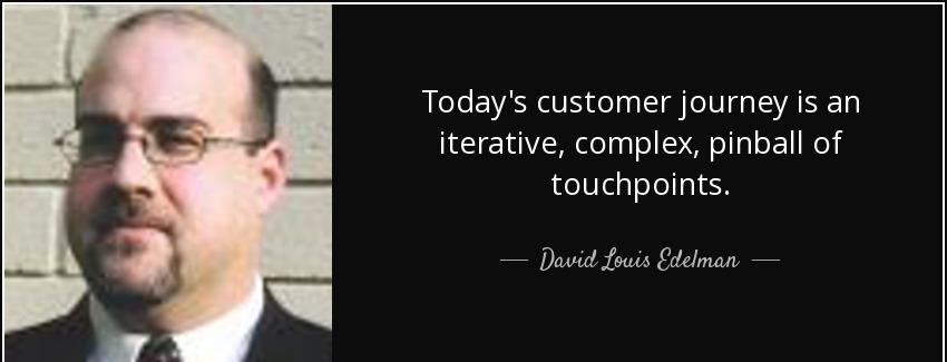 quote today s customer journey is an iterative complex pinball of touchpoints david louis edelman Quotes