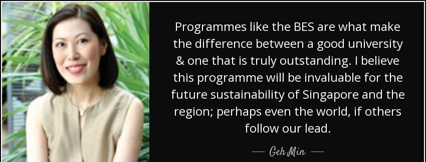 quote programmes like the bes are what make the difference between a good university one that geh min Quotes