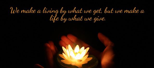 Quotation Winston Churchill We make a living by what we get but we Quotes