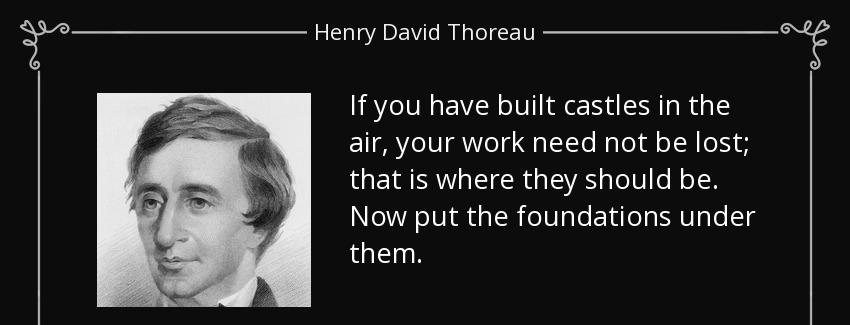 quote if you have built castles in the air your work need not be lost that is where they should henry david thoreau Quotes