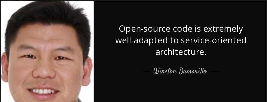 quote open source code is extremely well adapted to service oriented architecture winston damarillo Quotes