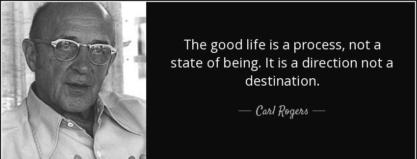 quote the good life is a process not a state of being it is a direction not a destination carl rogers Quotes
