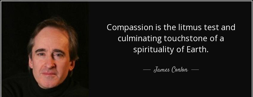 quote compassion is the litmus test and culminating touchstone of a spirituality of earth james conlon Quotes