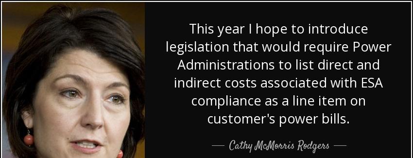 quote this year i hope to introduce legislation that would require power administrations to cathy mcmorris rodgers Quotes